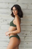 בגד ים ברזילאי OLIVE - טופ מלאני / תחתון רובי