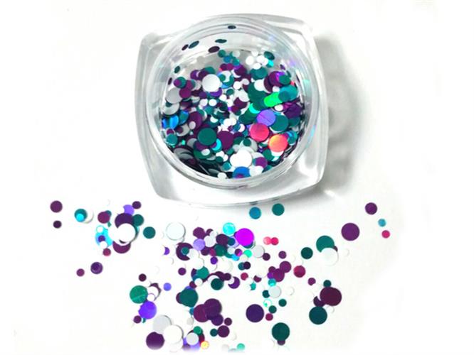 פייטים - מס' 409 - טורקיז סגול ולבן