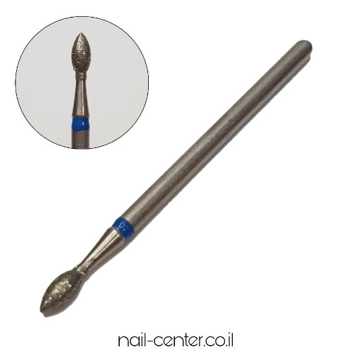 ראש שיוף למניקור - טיפה בינוני גדול כחול