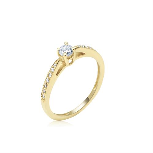 טבעת יהלומים מעוצבת קלאסית 0.30 קראט