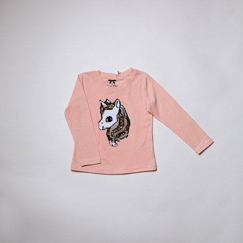 חולצת לייקרה חד קרן ורוד בייבי בנות