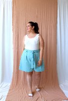 מכנסיי שייה כחול אקווה