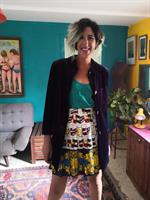 חצאית מיני פליסה משי מידה M