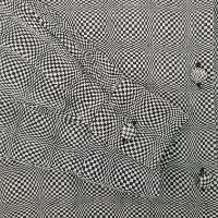 חולצת שיפון ארוכה שחור לבן M/L