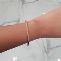 צמיד מרוקאי מעוטר דק זהב 14 קרט