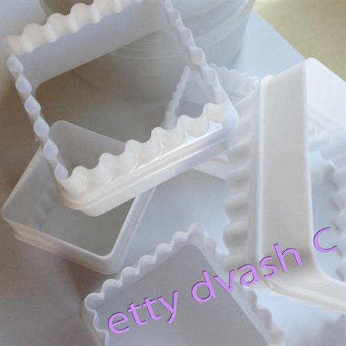 סט חותכני פלסטיק מרובעים דו צדדי