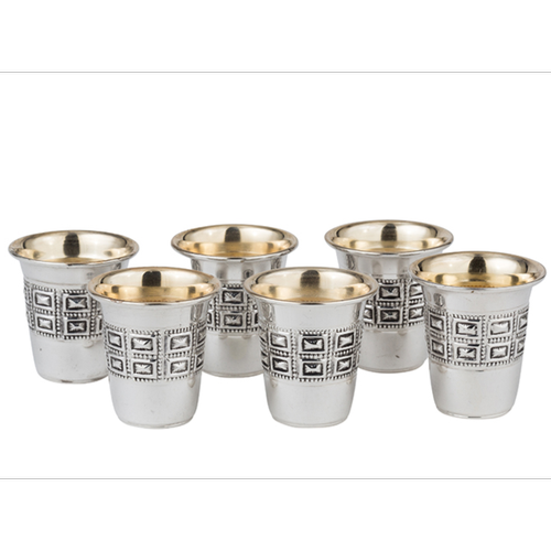 שישיית כוסות ליקר דגם קוביות | מורשת