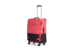 סט 3 מזוודות SWISS בד איכותיות קלות במיוחד עם מנעול TSA - כתום
