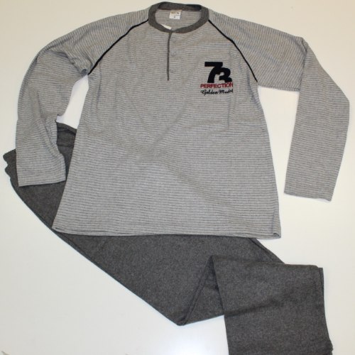 פיג'מה גבר אינטרלוק 73 שחור