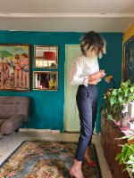 חולצת קרופ כותנה לבנה מידה S/M