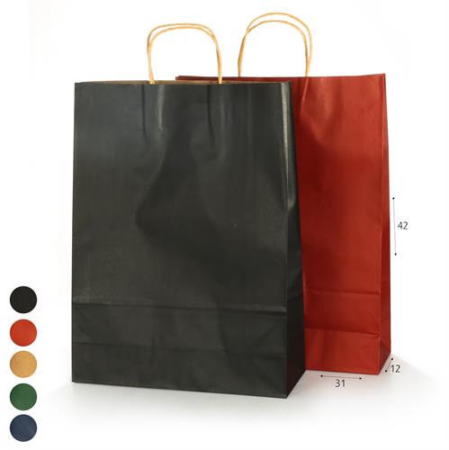 שקית קרטון מעורב צבעים ממוחזרים 31*42*12 סמ