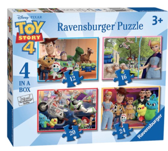 4 פאזלים של 12,16,20,24 חלקים- צעצוע של סיפור 4