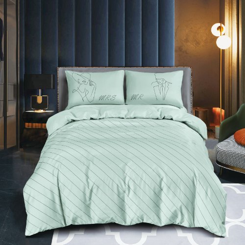 סט מצעים מלא למיטה וחצי 120/200 דגם ארט - 40417