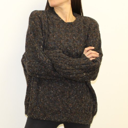 סריג נשים ניקי צמות שחור