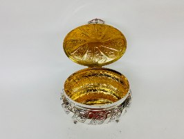 קופסת אתרוג טבולה בכסף סדרת מורשת האחים חדד