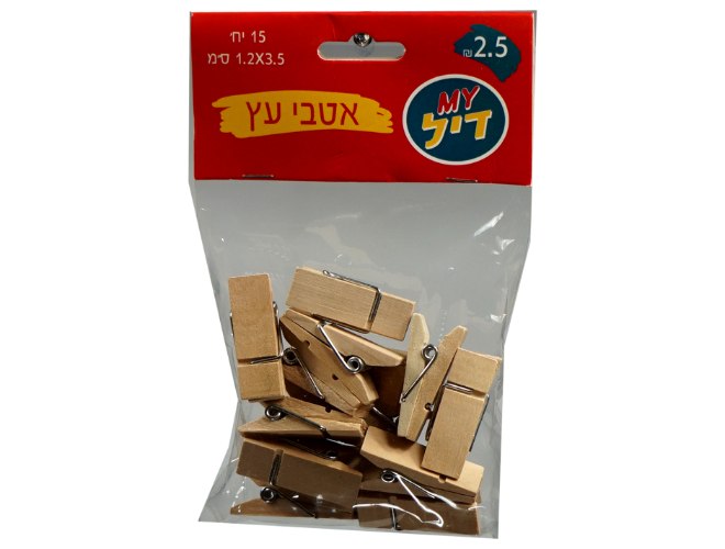 אטבי עץ ליצירה 3.5/1.2סמ