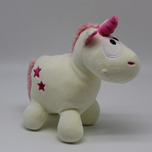 בובת פרווה חד קרן לבן