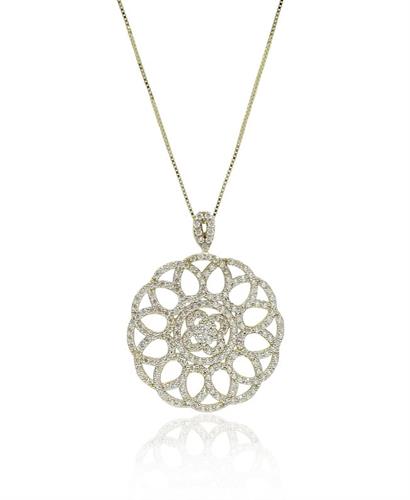 שרשרת ותליון זהב וזרקונים מהמם