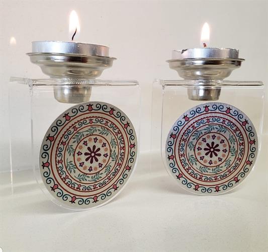 פמוטים לשבת מנדלה רימונים