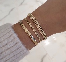 צמיד סרוג |צמיד מש |צמיד זהב לאישה