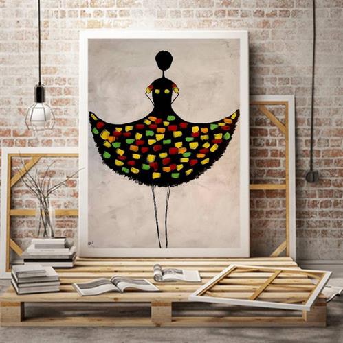 רקדנית צבעונית