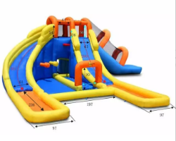 9045-מתקן קפיצה ומים מיני פארק מים הפי הופ-Mini Water Park Happy Hop מגיע עם סולם טיפוס-קפיץ קפוץ