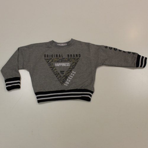 חולצה פוטר ילדות HAPPINESS אפור