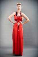 FW-BELL FEATHER RED DRESS