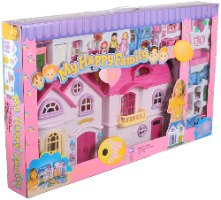 בית בובות מהודר ענק כולל אביזרים ותאורה MY HAPPY FAMILY