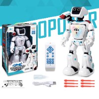 רובוט היברידי דובר עברית ויורה חיצים עם שלט