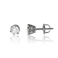 עגילי יהלום 14 קרט משובץ 1.10 קראט