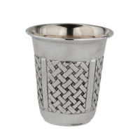 כוס רביעית כסף טהור 925 דגם קלוע