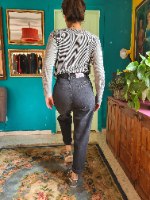 מאם ג'ינס שחור מושלם מידה M