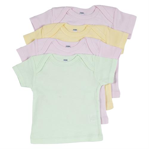 רביעיית חולצות אמריקאיות 2 ורוד בייבי-צהוב-ירוק