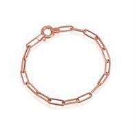 צמיד זהב חוליות לאישה דגם אטב עדין ודק │ צמיד זהב אדום │ צמיד זהב לאישה דגם אטב