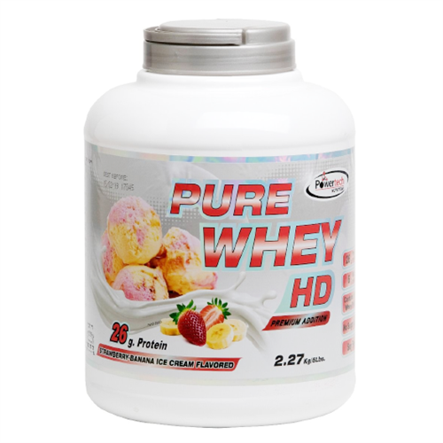 -- אבקת חלבון פאוארטק HD בטעם תות בננה-- Pure Whey Hd, מכיל   2.3 קג