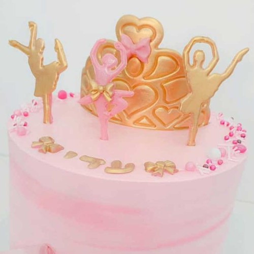 תבנית רקדניות סט 4 יחידות | תבנית רקדנית בלט בלרינה גובה 8 ס"מ