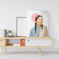 הלוחמת האינדיאנית פרטינוז-הדפס קנבס