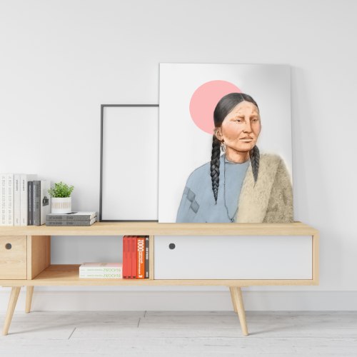 הלוחמת האינדיאנית פרטינוז-הדפס קנבס