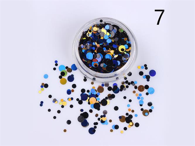 פייטים - מס' 7 - גווני כחול זהב וחום