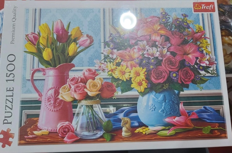 פאזל זר פרחים 1500 חלקים