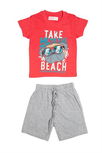 חליפת בנים ציור כלב