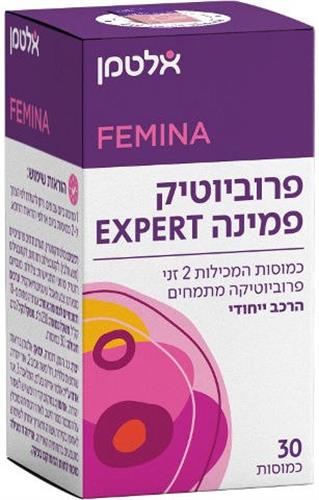 פרוביוטיק פמינה EXPERT זני פרוביוטיקה אינטימית 30 כמוסות אלטמן