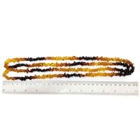 שרשרת ענברים בלטי מקורי לנשים ארוכה מיקס צבעים M2007