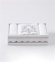 סט 5 מגבות ידיים רקומות 30/50 100% כותנה