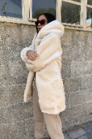 מעיל פלאפי דמוי פרווה