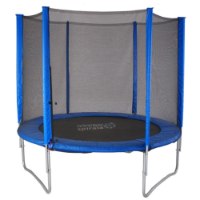 טרמפולינה מקצועית מותג ספירלה הסדרה המתקפלת כולל סולם רשת הגנה פנימית, כיסוי מגן לקפיצים ופתח לכניסה