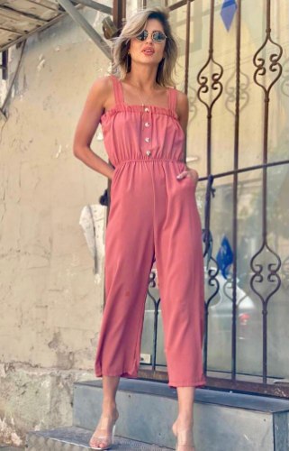 אוברול סטרפלס כפתורים ALMHA