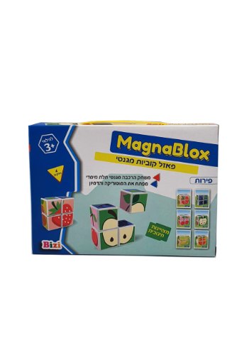 MAGNABLOX|מגנה בלוקס- רביעיית קוביות פירות