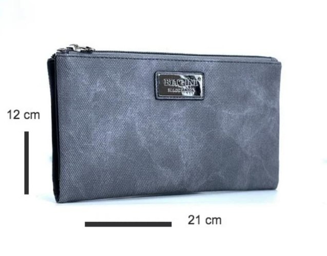 ארנק דמוי עור גדול אפור 4062